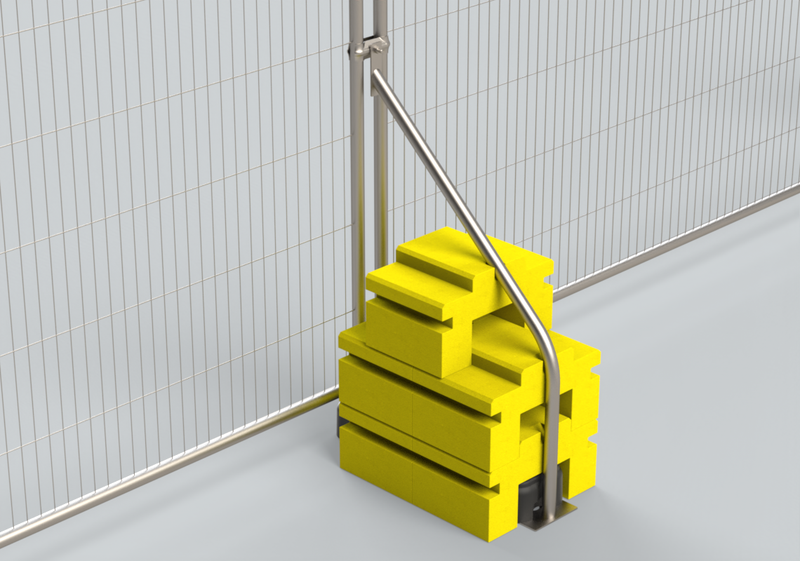 Ballast Block Fence Stabiliser Kentledge Stack