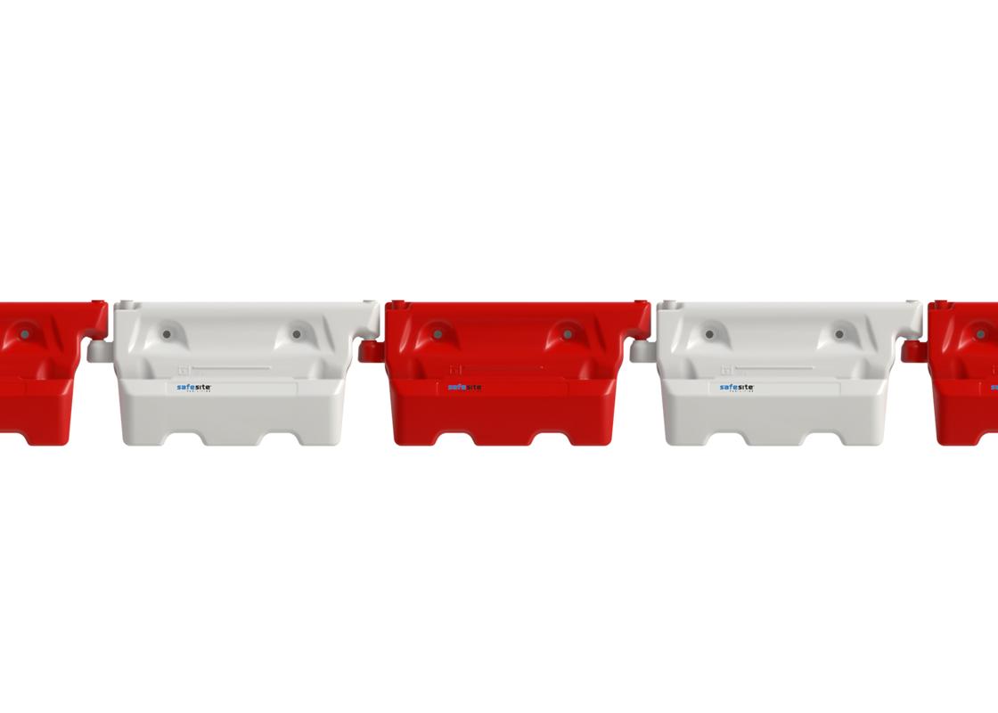 Hog-600 barriers in a line