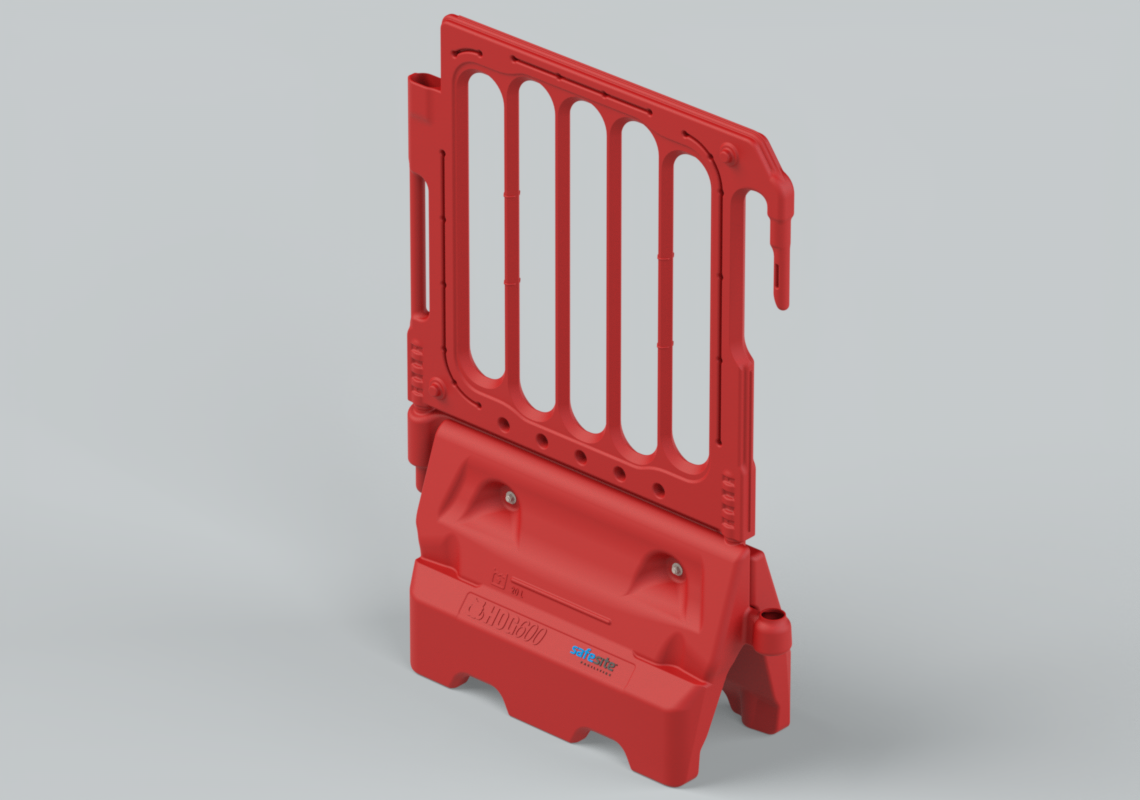 Red Plastic HOG barrier