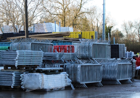 Selection of used pedestrian barriers