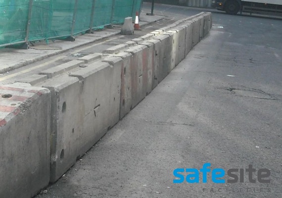 Concrete barriers in Glasgow