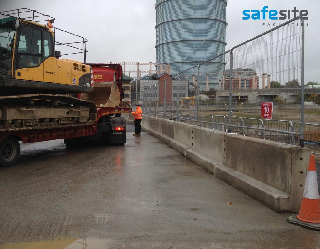 Concrete barriers in Leeds