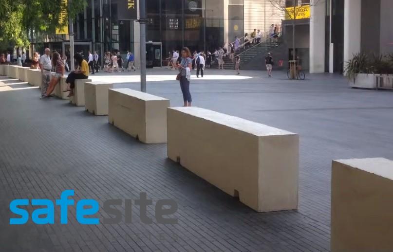 Concrete barriers in Manchester