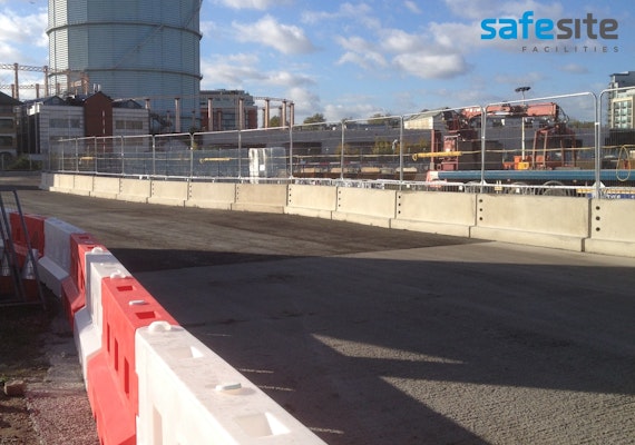 Concrete barriers in Nottingham