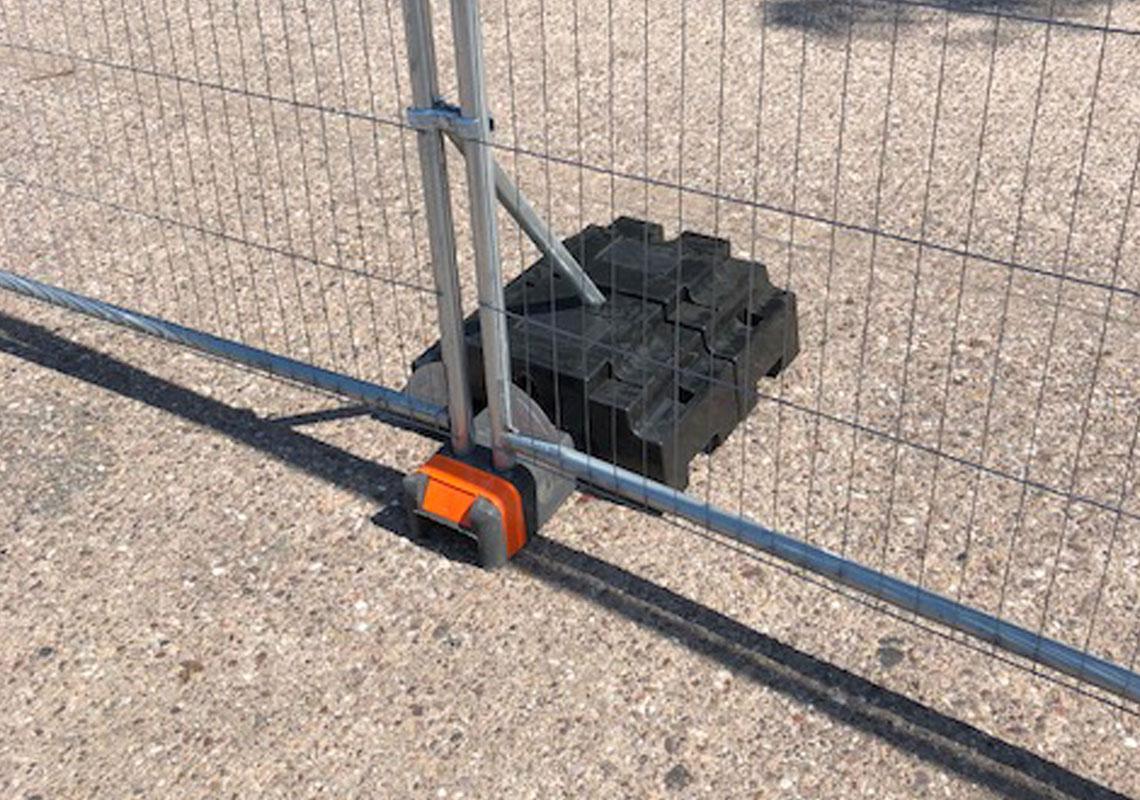 Stacked rubber ballast block