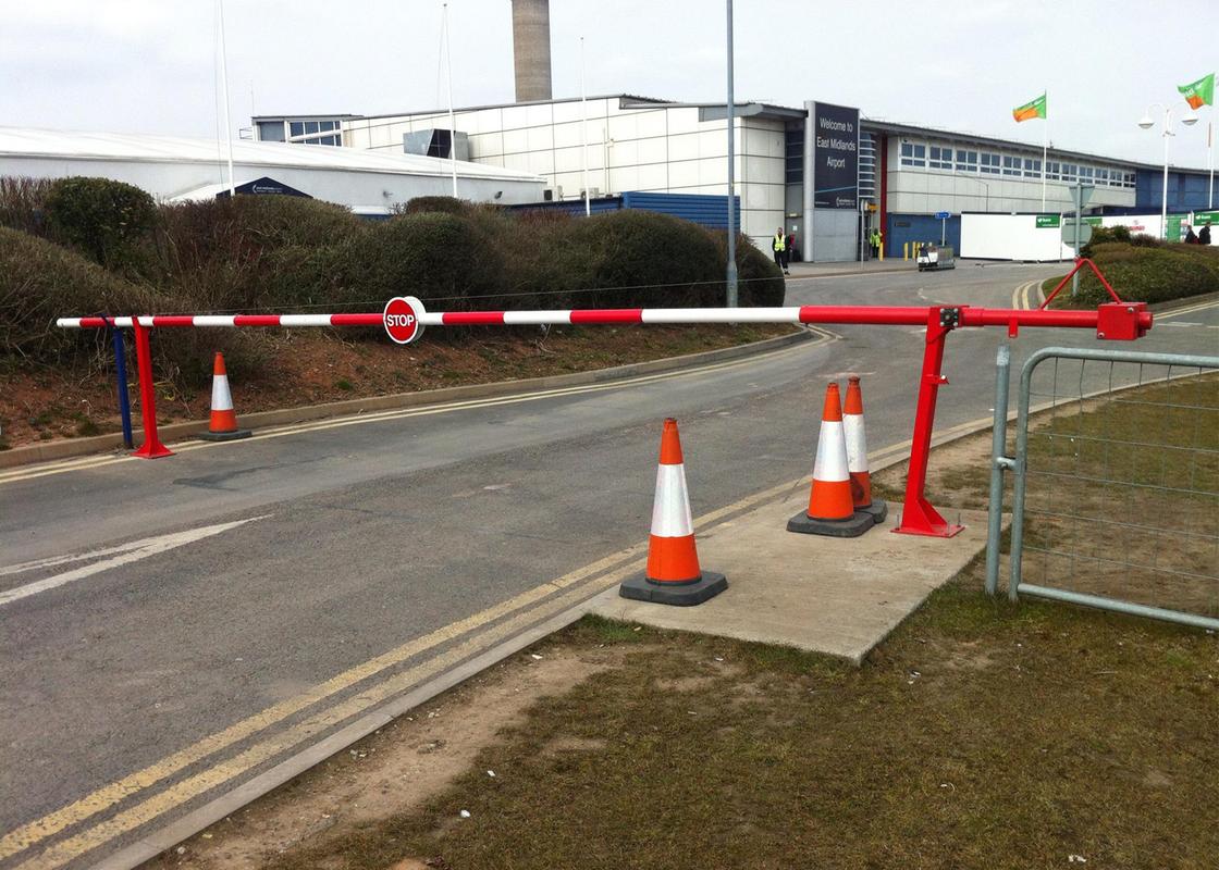 Manual Arm Barrier preventing unrestricted access to back of airport