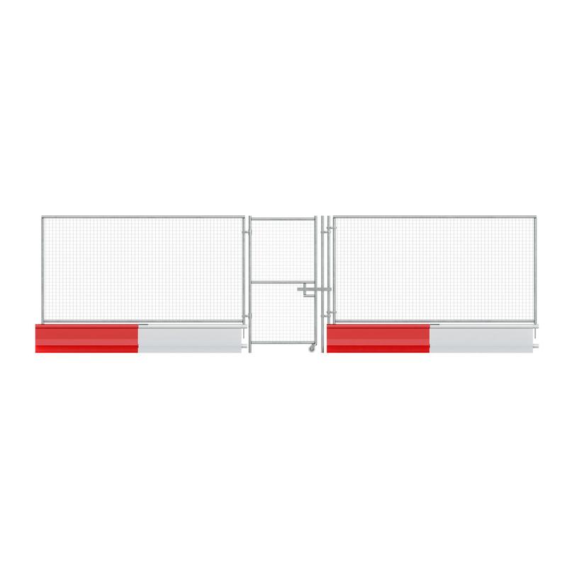 Manta Barrier with pedestrian gate