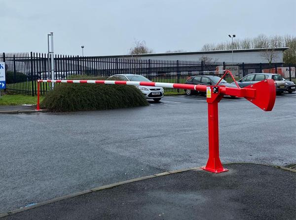 Manual Arm Barrier Preventing unrestricted access to private carpark