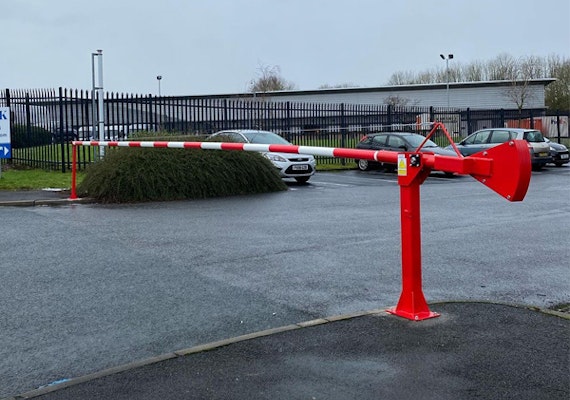 Manual Arm Barrier Preventing unrestricted access to private carpark