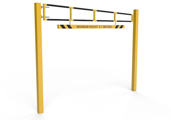 Example of height restriction barrier