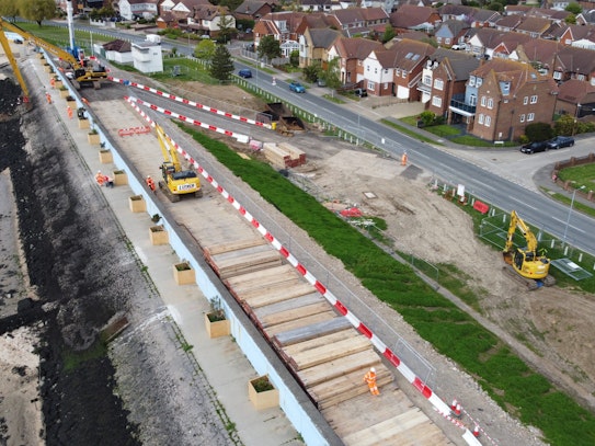 Manta Barriers used at Canvey Island Sea Defence site