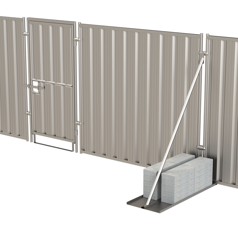 Hoarding with ped gate and ballast