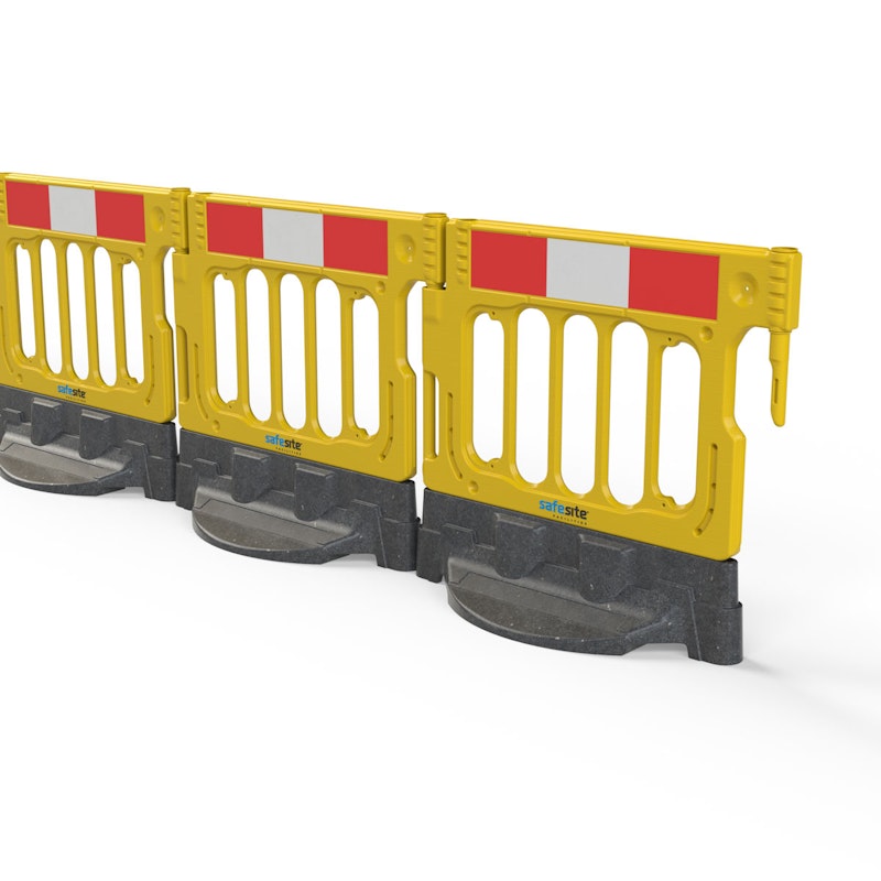 SBS201040 line of yellow wonderwall barriers