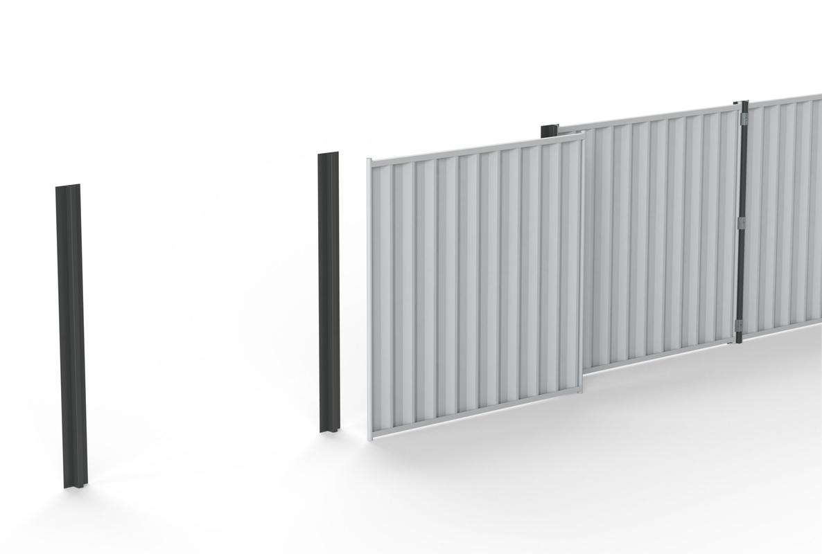 Hoarding panels being installed