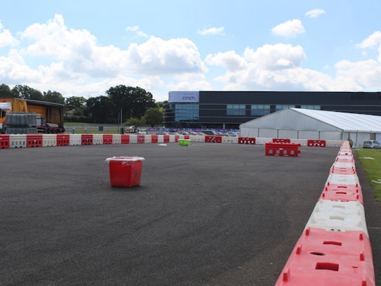 RB22 and pedestrian barriers in Farnborough