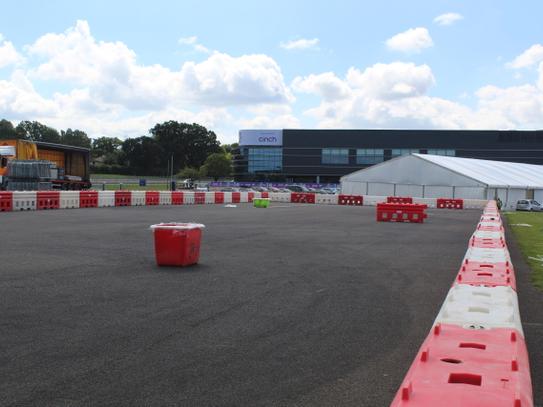 RB22 and pedestrian barriers in Farnborough