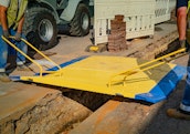 GRP Road Plate 2300mm installation over a trench