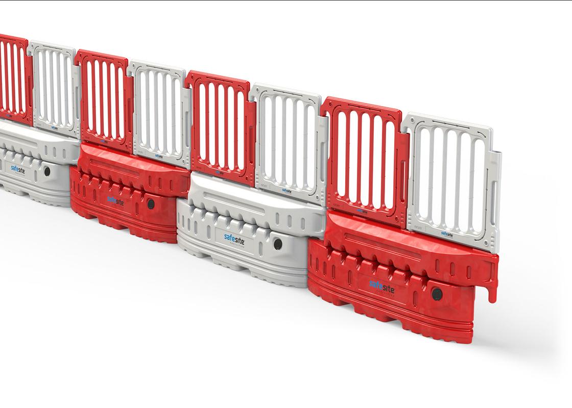 A line of CityWall Barriers with Double Top Panels fixed to the barriers