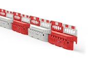 A line of CityWall Barriers with Mini Topper Panels fixed to the barriers