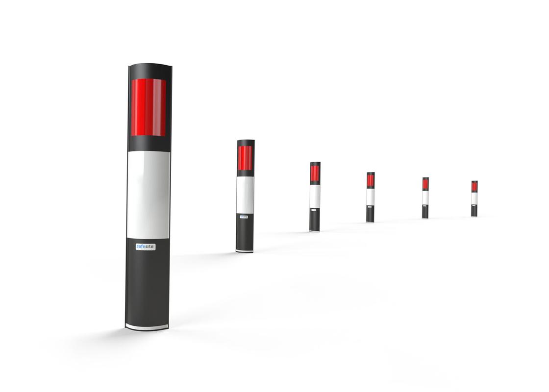 Flexible Verge Posts in a line