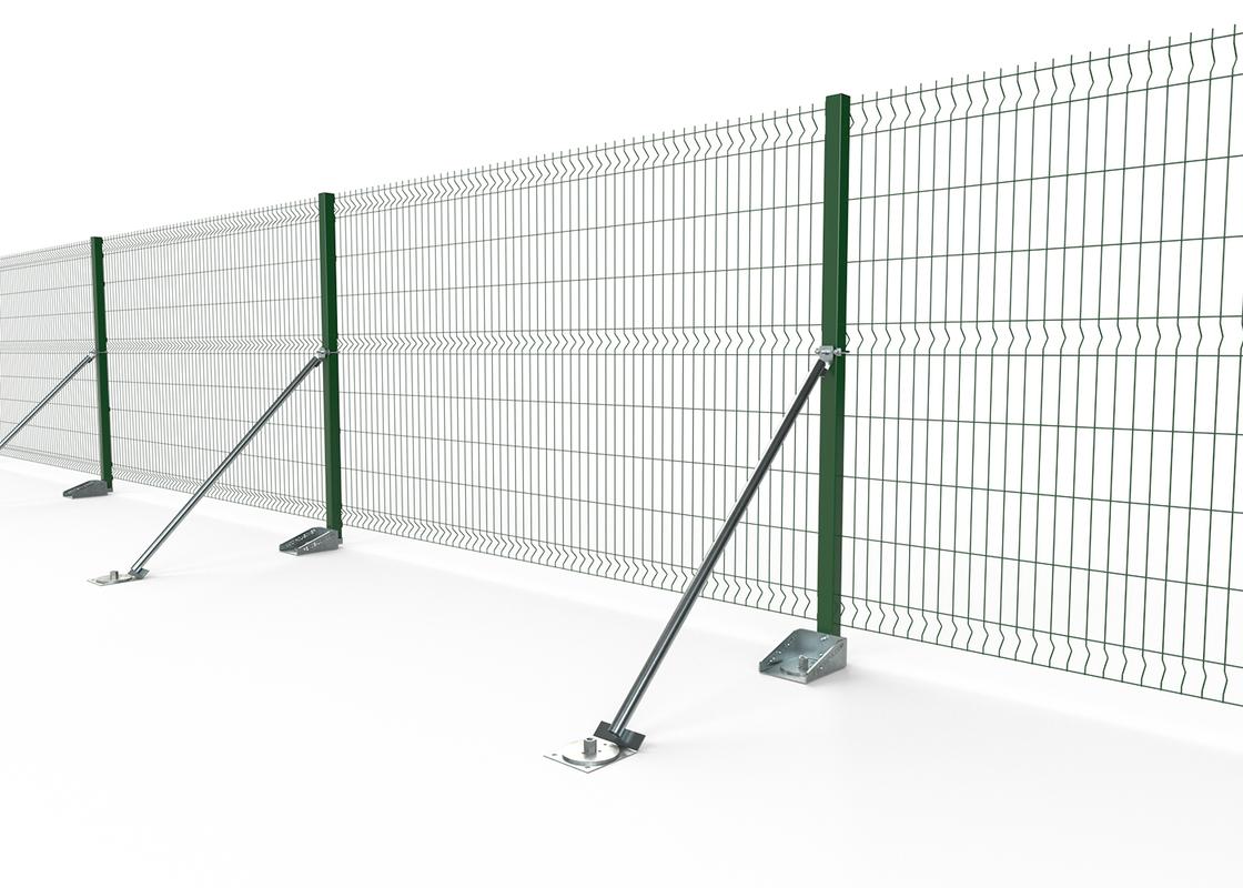Line of Fence-Lok attached to Mesh fencing