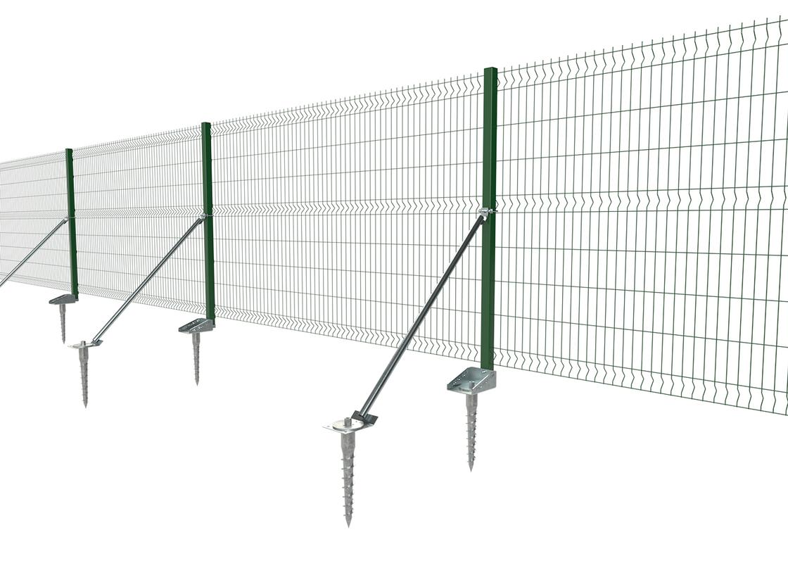 Line of Fence-Lok attached to Mesh fencing