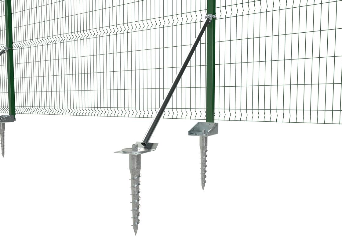 Closeup of Fence-Lok attached to Mesh fencing showing screw
