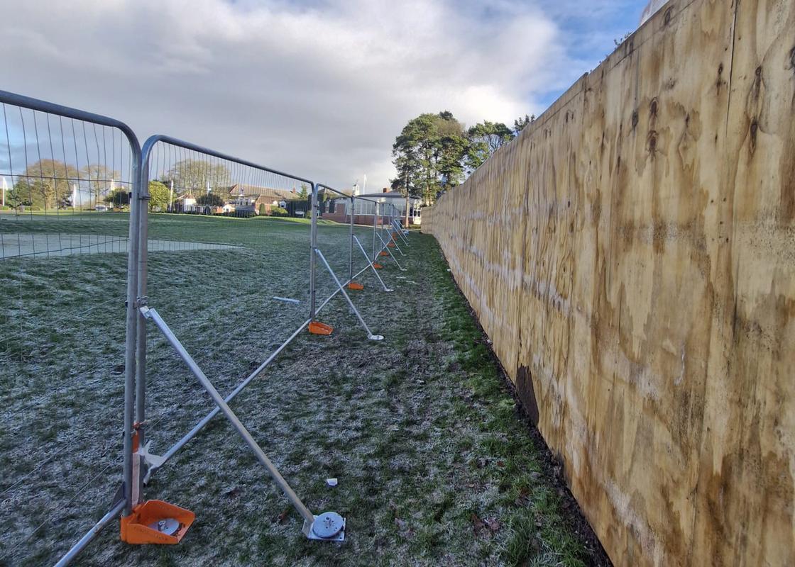 fence-lok system installed with temporary fencing and stabilisers