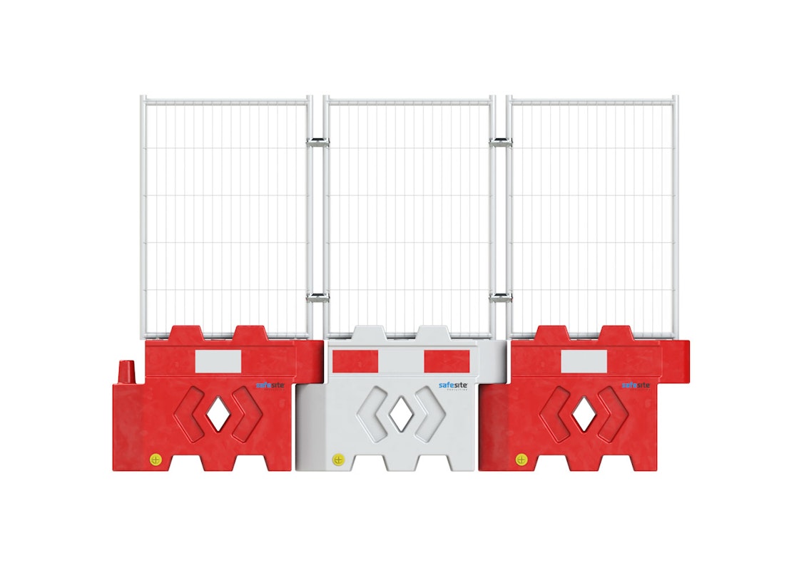 3 Bison Mini barriers with fence
