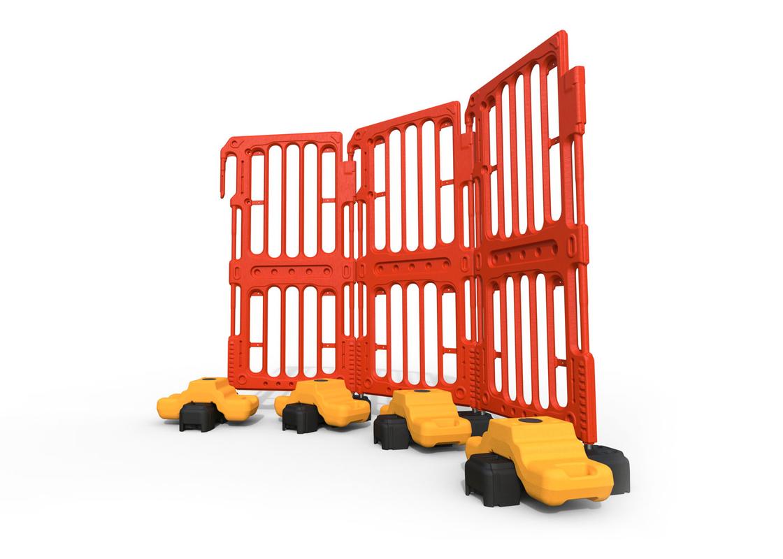 V-Fence street works barrier curved setup with ballast
