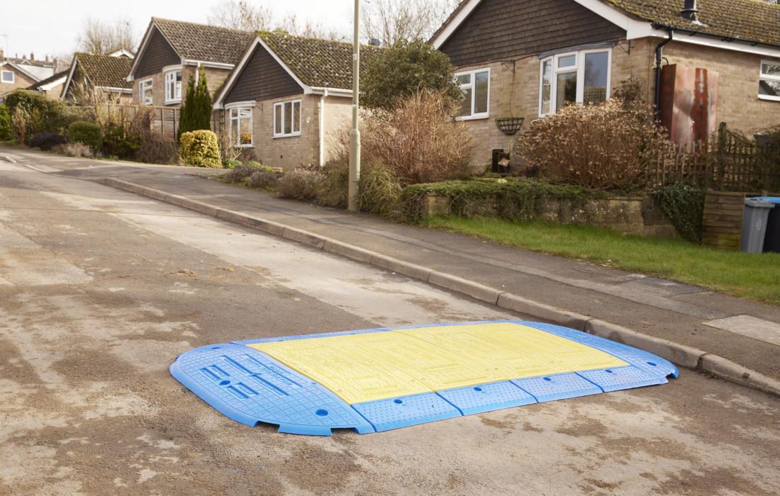 GRP Road Plates 1500mm on road