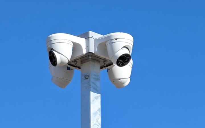 Solar Tower Close-Up of Cameras