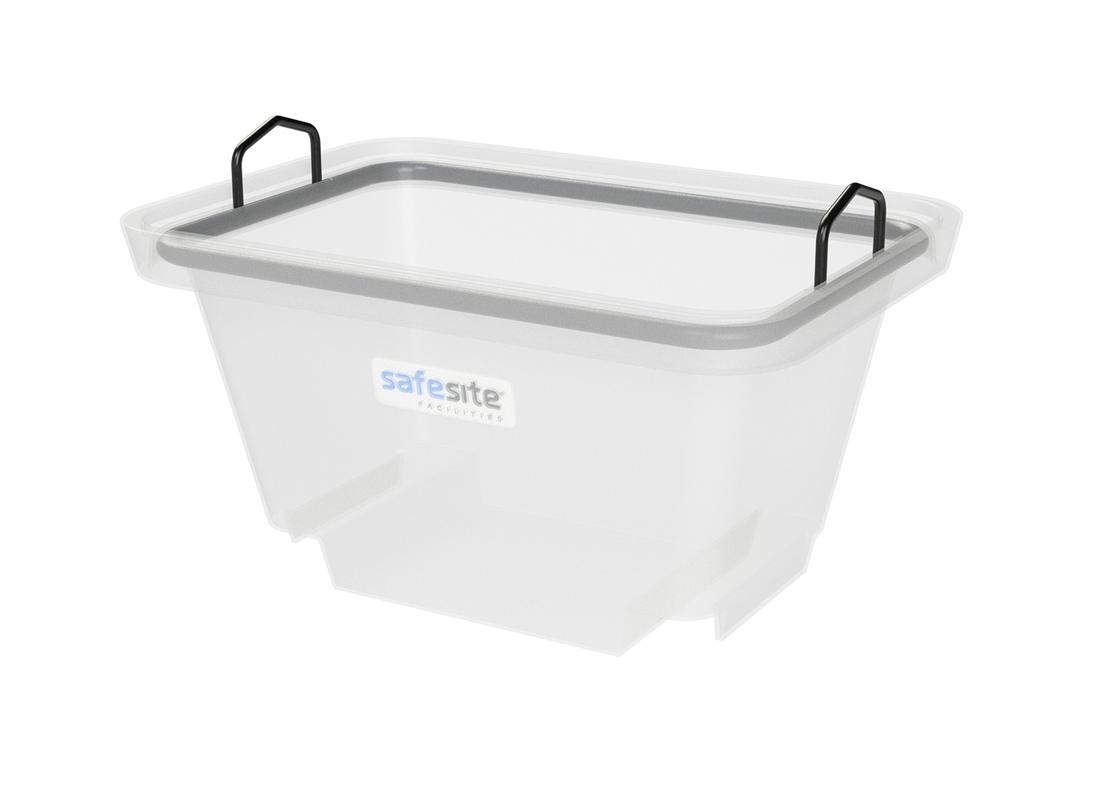 Euro 250 Litre Mortar Tub - Showcasing Steel Rim and Handles