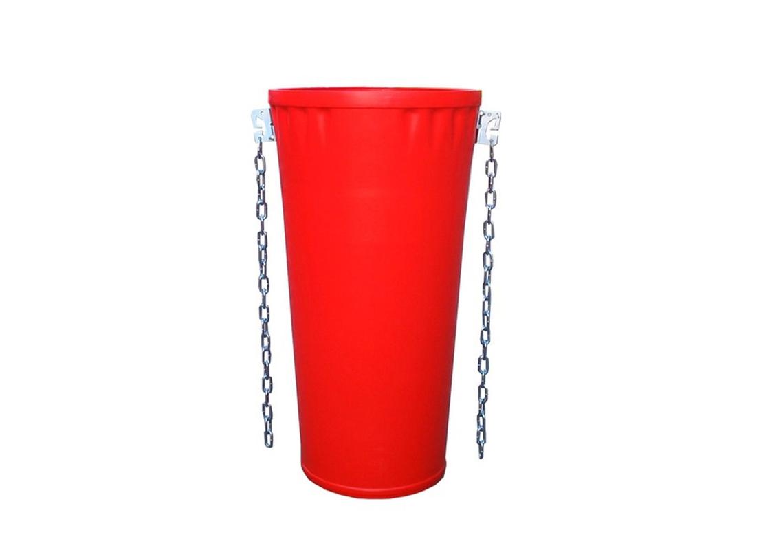 20 inch red rubbish chute singular