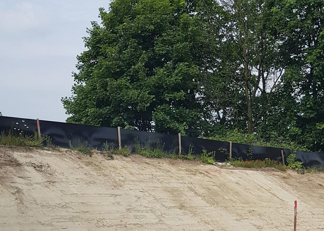 Semi Permanent Newt Fence Installed