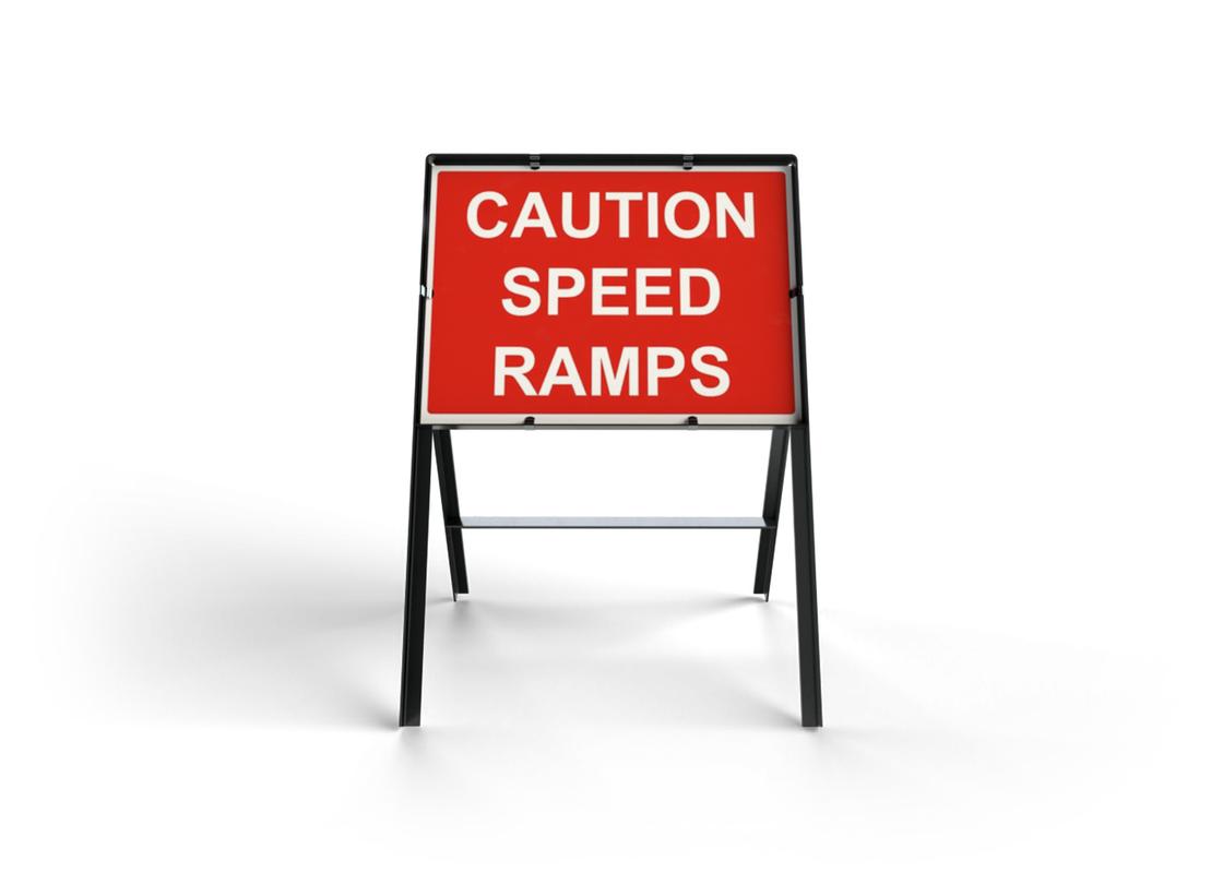 Road Safety Sign Caution Speed Ramps