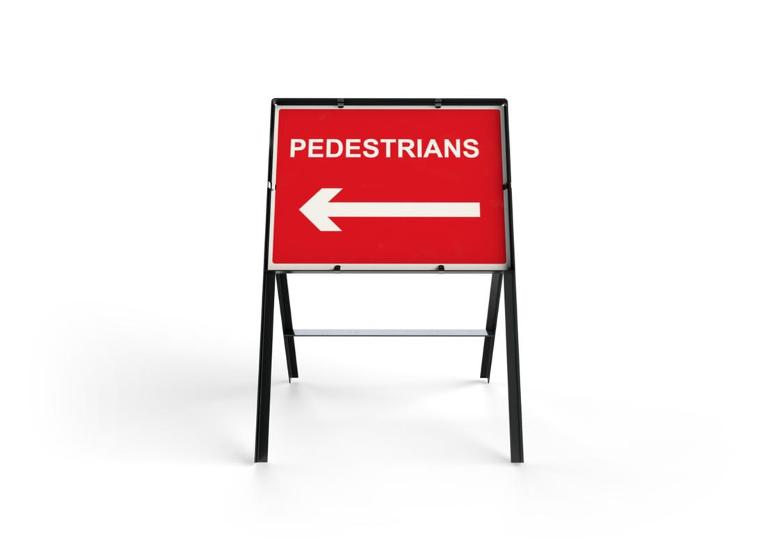 Road Safety Sign Pedestrians Left
