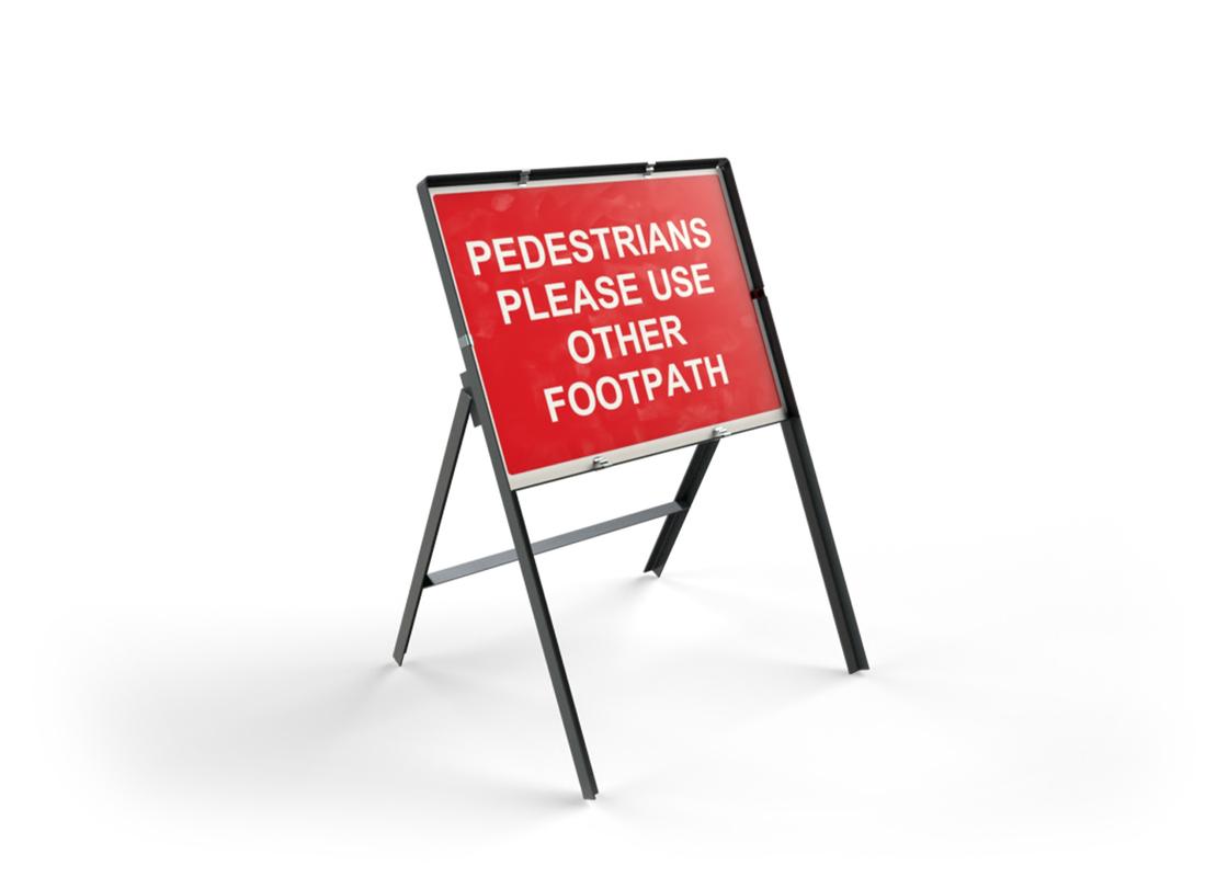 Road Safety Sign Pedestrian Please Use Other Footpath
