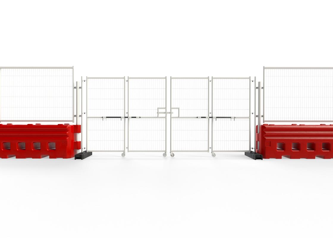 4m Bi-folding gate connected to RB22 straight on view