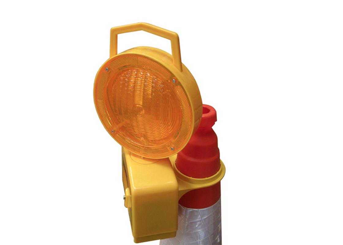 Maxilite Traffic Cone Amber Lens attached to Traffic Cone