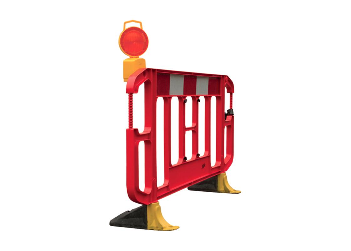 Maxilite Traffic Cone Red Lens attached to Titan Chapter 8 Barrier