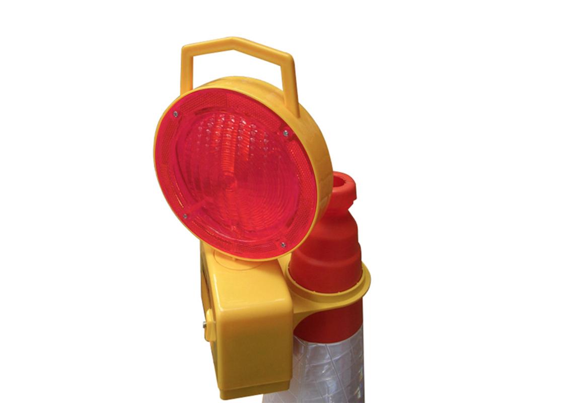 Maxilite Traffic Cone Red Lens attached to Traffic Cone