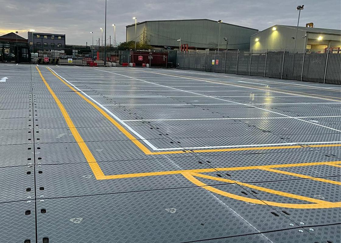 duramatt connected and installed at outdoor site