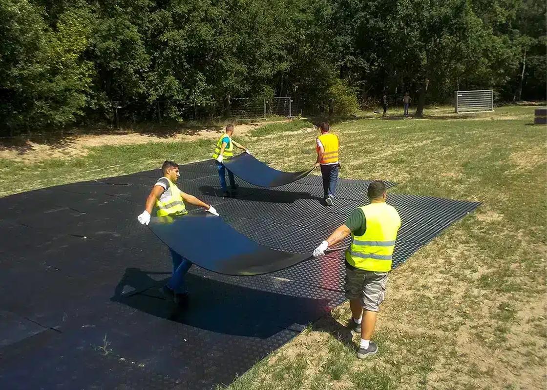 duramatt getting installed on field work site