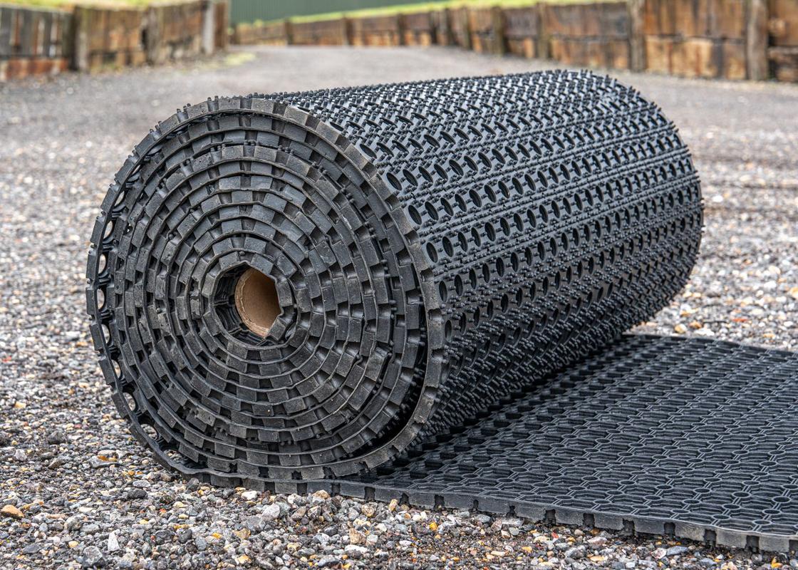 roll of rubber grass mats