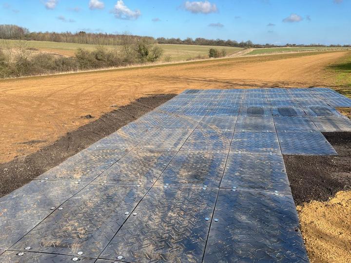 safemat ground protection in use on farm