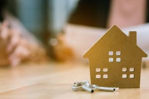 A model house and a set of keys