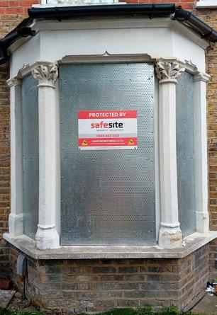 bay window - steel screen sheeting installed