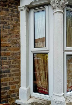 before installed steel sheeting to bay window