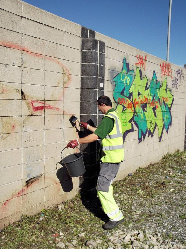 Graffiti removal paint